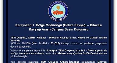 Karayolları 1. Bölge Müdürlüğü (Gebze Kavşağı – Dilovası Kavşağı Arası)