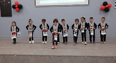 Darıcalı çocuklar Gazze için sahneye çıktı