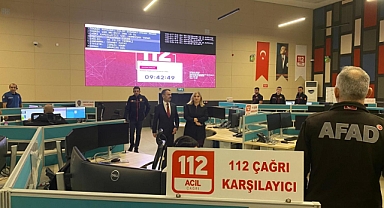 Vali İlhami Aktaş, 112 Acil Çağrı Merkezinde İncelemelerde Bulundu