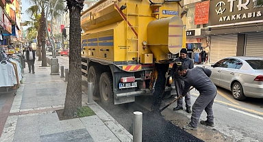 Fen İşleri ekipleri, Fatih Caddesi’nde bakım-onarım çalışması yaptı 