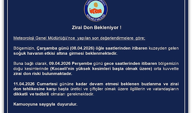 Zirai Don Bekleniyor!