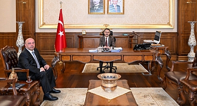Çevre, Şehircilik ve İklim Değişikliği İl Müdürlüğü Görevine Atanan Mesut Önem, Vali İlhami Aktaş’ı Ziyaret Etti